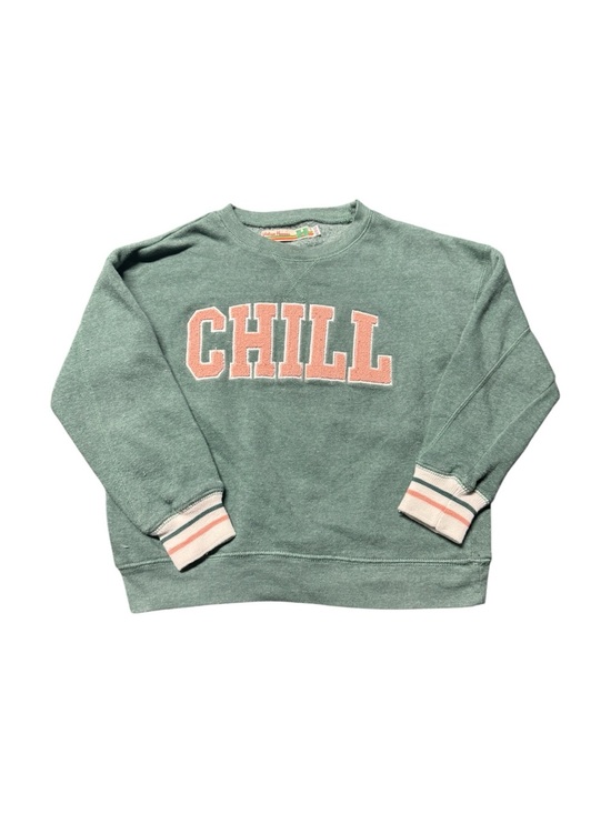 Vintage Havana Other - Vintage Havana Girls Chill Crewneck Sweatshirt Green Pink Size M 10/12